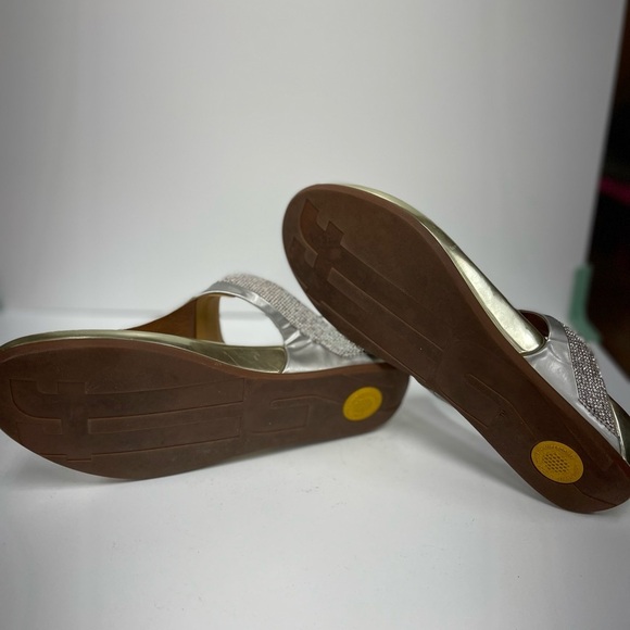 Fitflop Silver and Tan Sandals - Picture 2 of 3